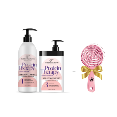 Proteïnetherapieset: Shampoo en haarmasker + CADEAU (Haarborstel)!